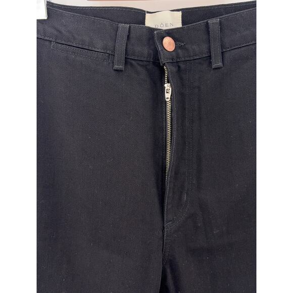 B44 Doen Lena High Rise Vintage Straight Jeans Black Womens 28 Old Money - Picture 7 of 13